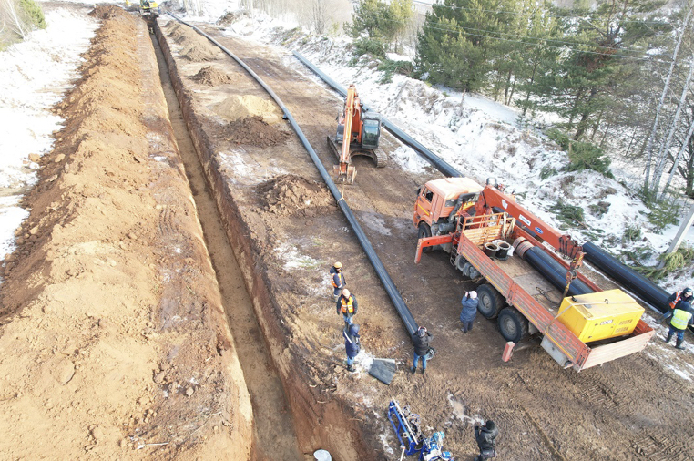 Работы по строительству водопровода в Осинском округе идут с опережением на три месяца
