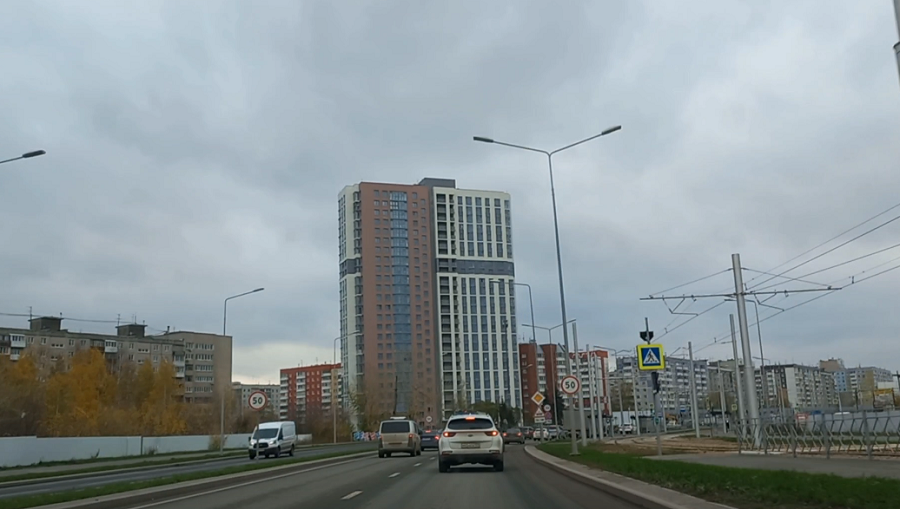 В Перми открыли движение по новому участку улицы Строителей 
