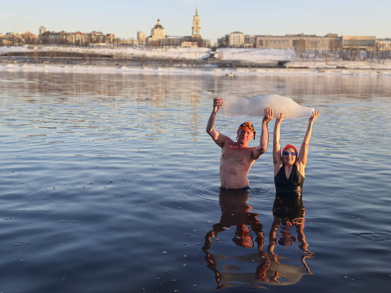 Пермские моржи провожают зиму и весну и готовы встречать лето. Фото: автор текста