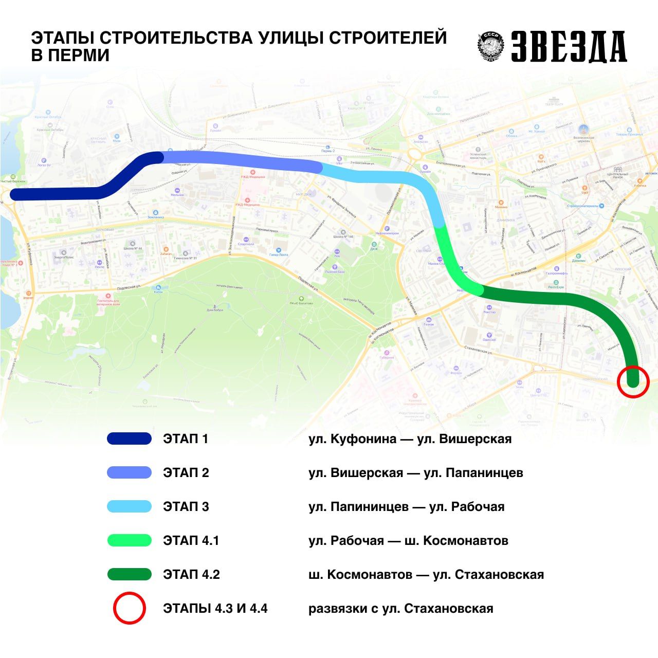​В Перми начали строить участок улицы Строителей до шоссе Космонавтов
