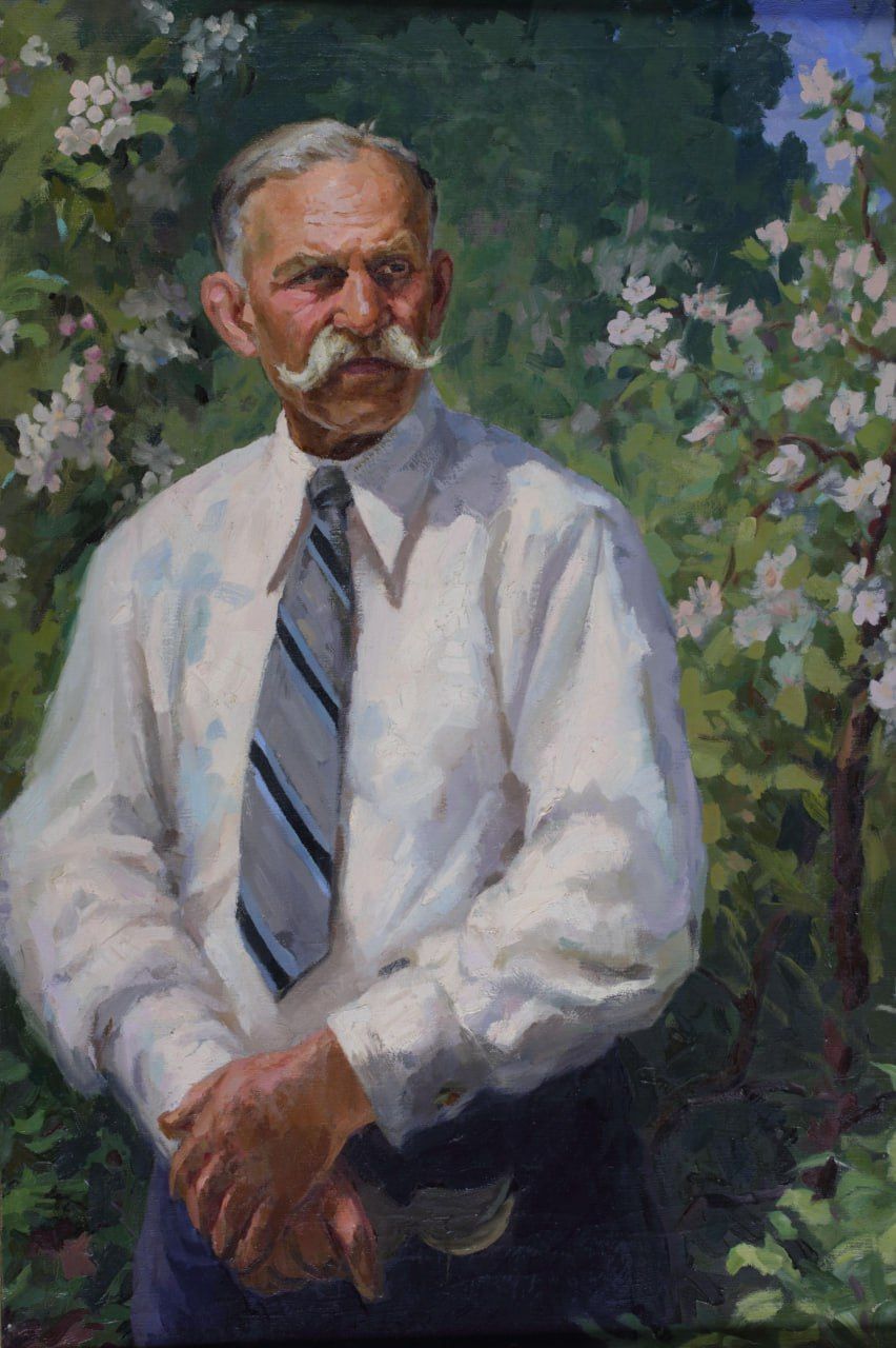 Россик И.И. Портрет садовода Л. Пищальникова. 1956 Фото: предоставлено Пермской художественной галереей