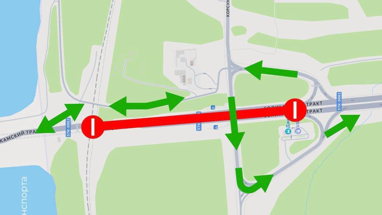 Ночью в Прикамье перекроют участок путепровода Пермь-Березники 