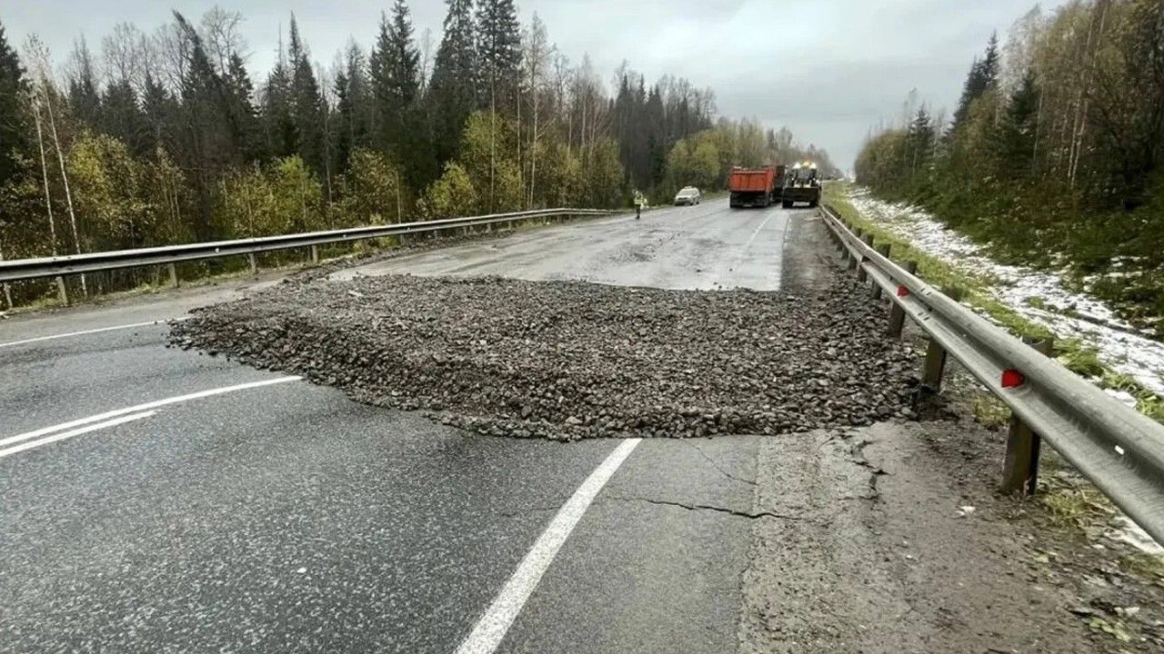 Провал на трассе Полазна — Чусовой полностью засыпали