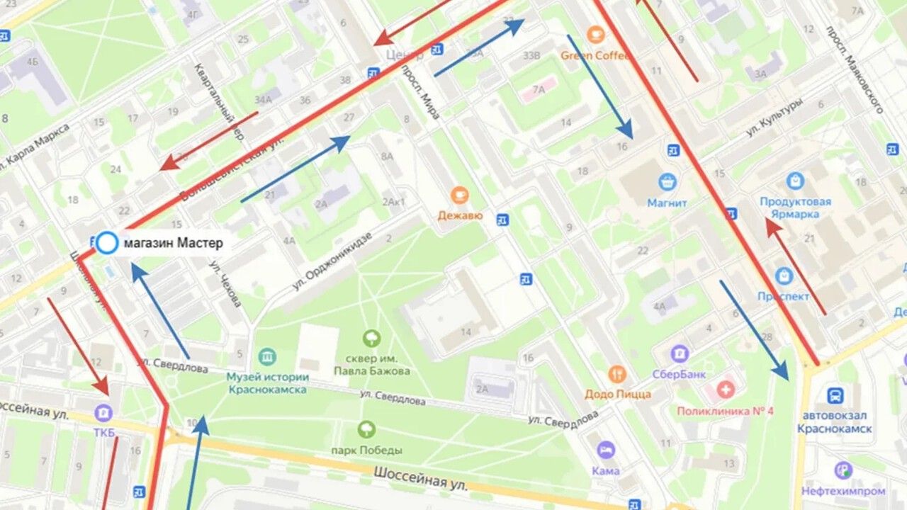 Схемы трех автобусных маршрутов изменили в Краснокамске