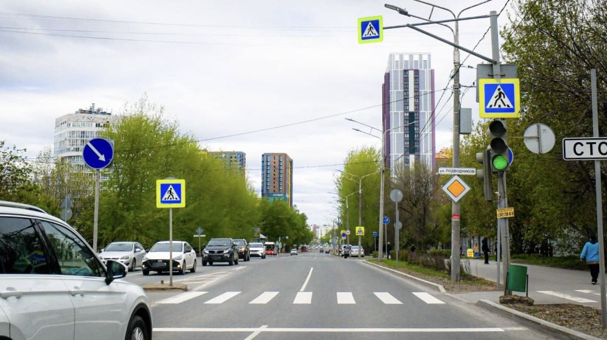 На улицах Перми обновят 140 тысяч квадратных метров дорожной разметки 