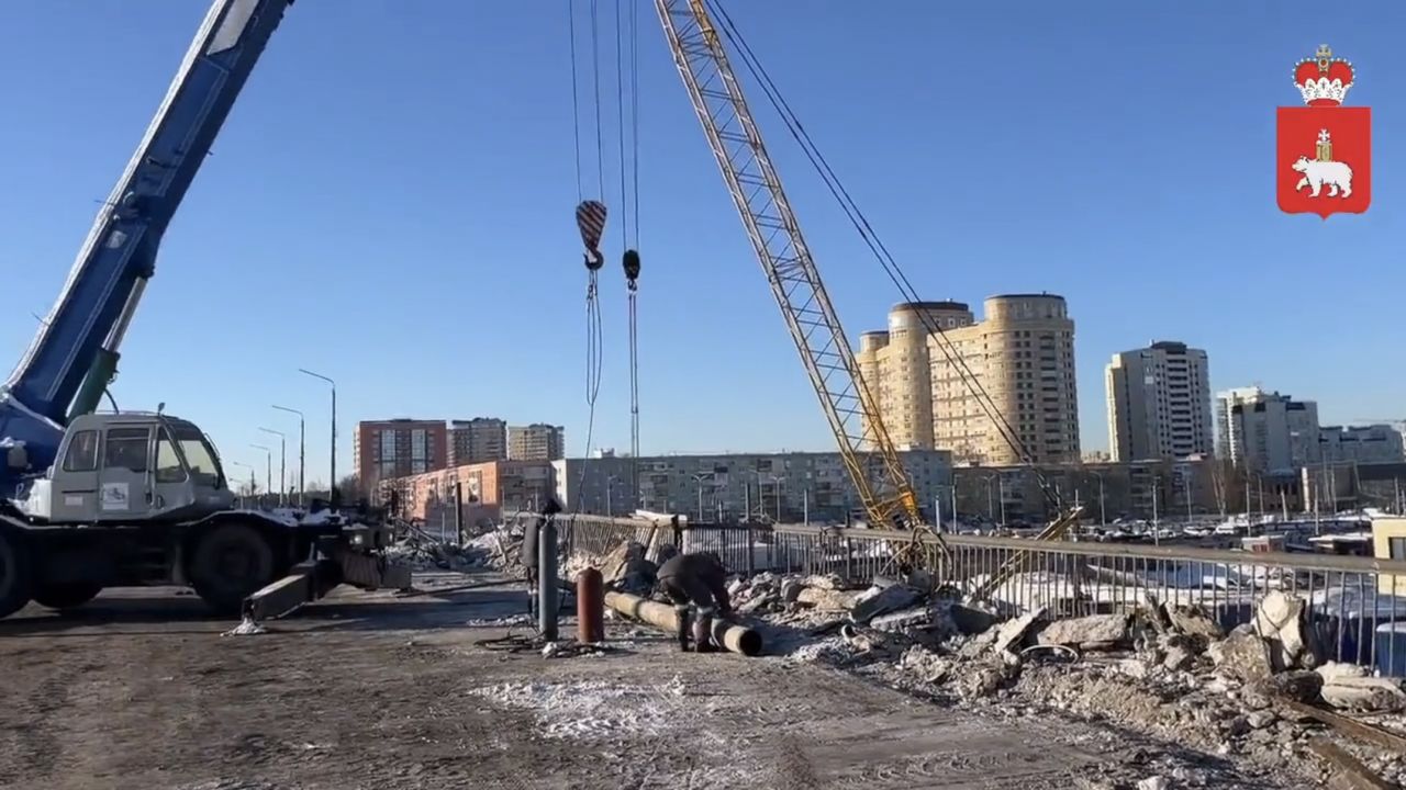 В Перми начали демонтировать путепровод у «Мориона»