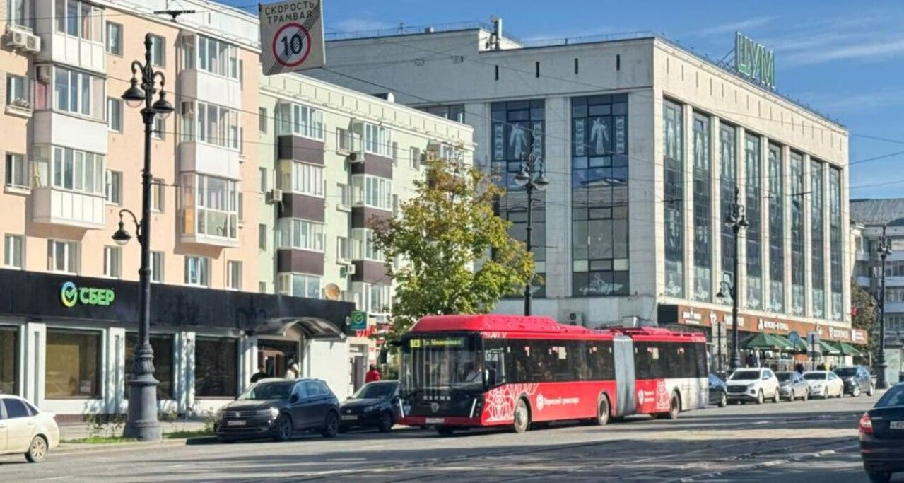 В Перми удлинили остановки для автобусов-гармошек