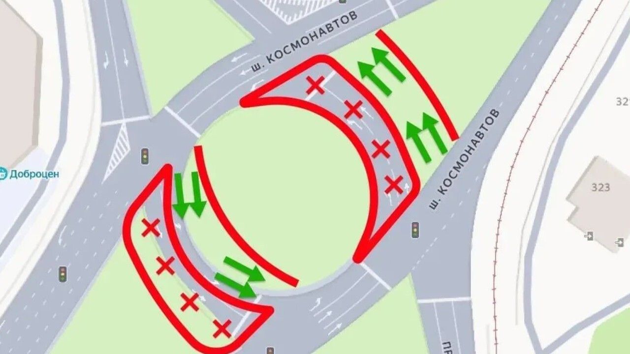 На шоссе Космонавтов в Перми изменится схема движения транспорта