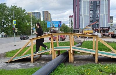 Мостик над трубой. Как временно решили проблему водоснабжения целого района Перми