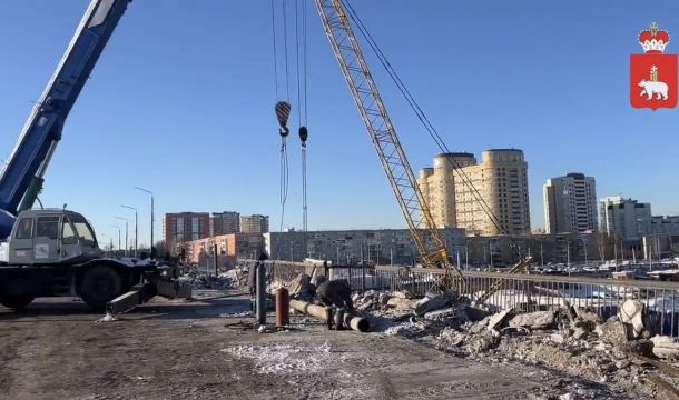 В Перми начали демонтировать путепровод у «Мориона»