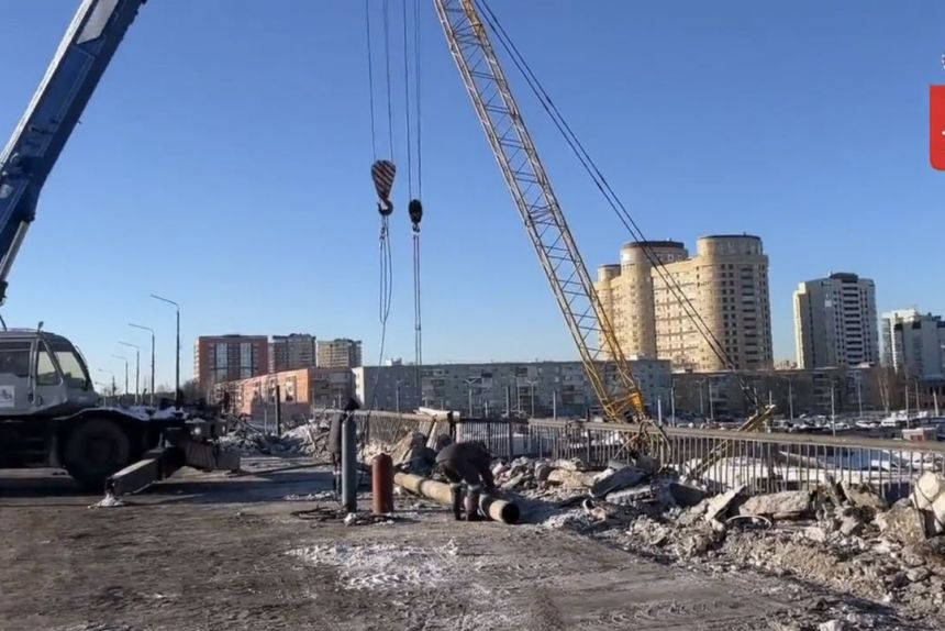 В Перми начали демонтировать путепровод у «Мориона»