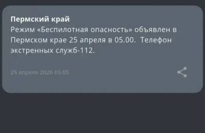 ​В Перми ввели режимы «Беспилотная опасность» и «Ковер»