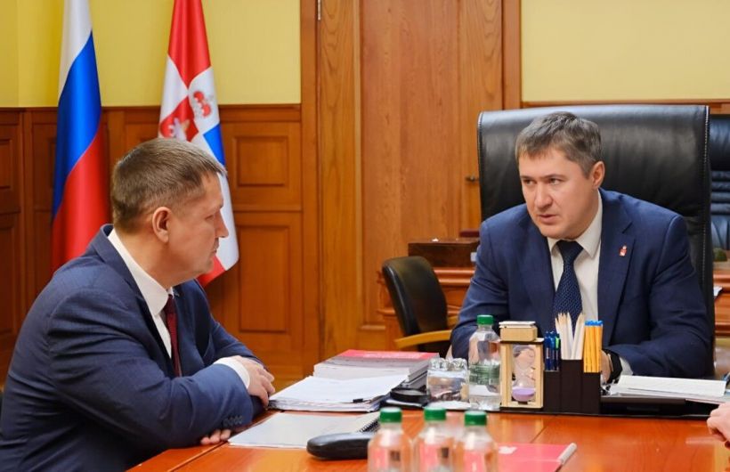 Губернатор Пермского края провел рабочую встречу с новым руководителем пермского подразделения компании «Россети Урал»