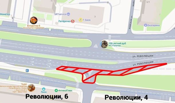 На улице Революции временно ограничат движение в Перми 