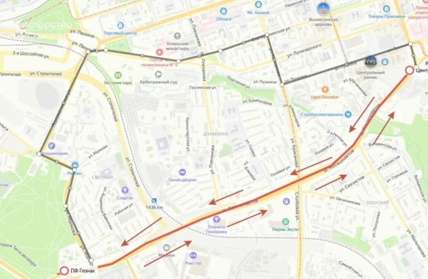 С 15 сентября семь автобусных маршрутов вернутся на шоссе Космонавтов в Перми