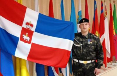 ​Пермского кадета Константина Гусева наградили медалью «За проявленное мужество»