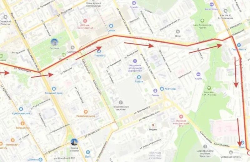 Автобус «Пермь – Жебреи» временно изменил маршрут из-за ремонта трамвайных путей
