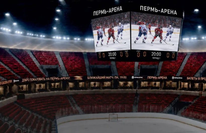 Рисунок конька на льду стал основой дизайна «Пермь-Арены»