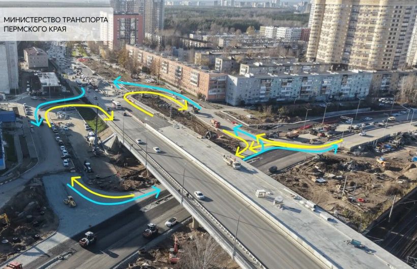 В Перми с 1 ноября откроют проезд под путепроводом у улицы Строителей