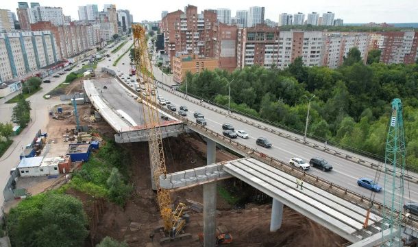 Строительство второй очереди моста через Егошиху в Перми вышло на завершающий этап