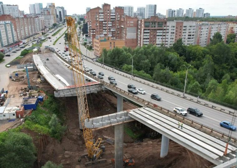 Строительство второй очереди моста через Егошиху в Перми вышло на завершающий этап