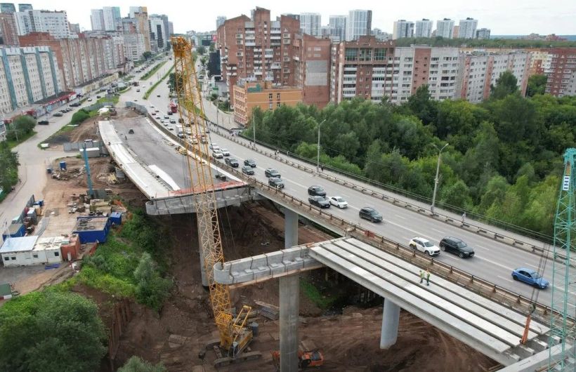 Строительство второй очереди моста через Егошиху в Перми вышло на завершающий этап