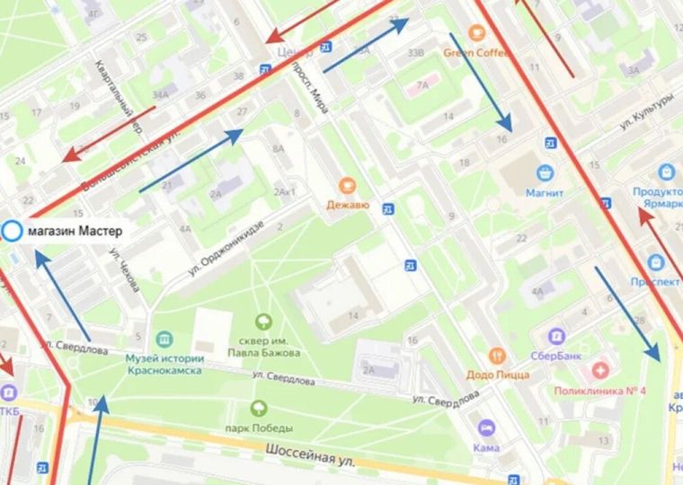 Схемы трех автобусных маршрутов изменили в Краснокамске