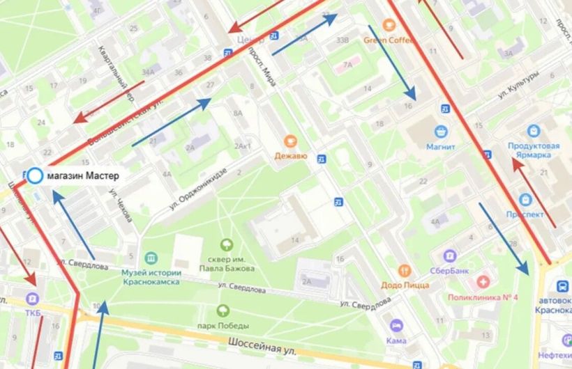 Схемы трех автобусных маршрутов изменили в Краснокамске