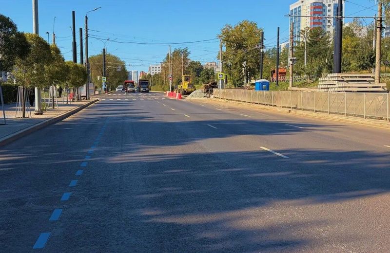 В Перми на Петропавловской завершили ремонт почти километрового участка дороги