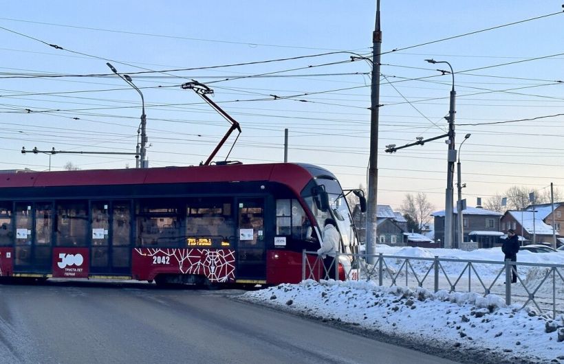 Со 2 февраля изменится трамвайное движение по улицам Дзержинского и Строителей в Перми