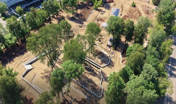 Строительство Александровского сквера активно продолжается в Перми