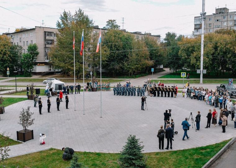 Новый сквер появился в Индустриальном районе Перми  при поддержке филиала «ПМУ» 