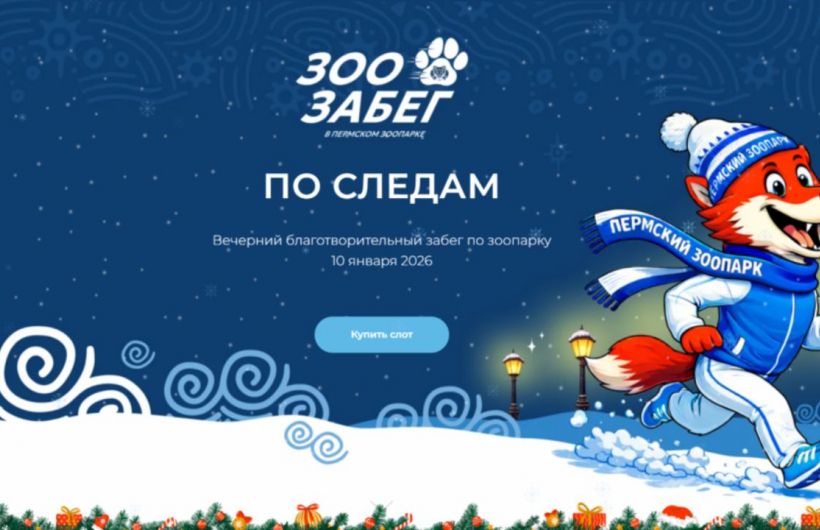 В Пермском зоопарке 10 января пройдет первый вечерний благотворительный забег