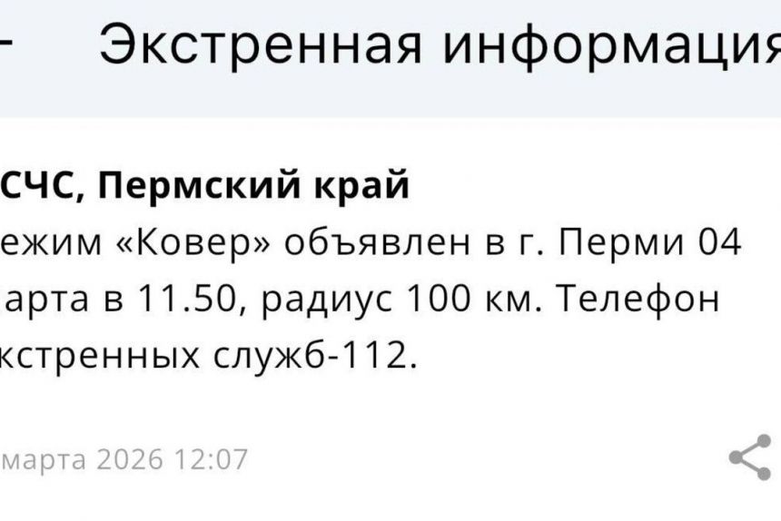 ​В Перми объявлен режим «Ковер» и введены ограничения в аэропорту (обновлено)